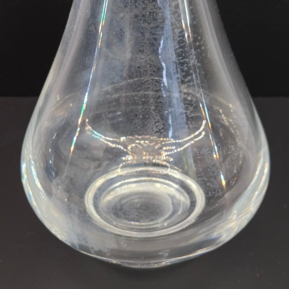 Stuart Crystal Air Twist Stopper Decanter Clear Glass Fluted Neck Vintage 15.5in